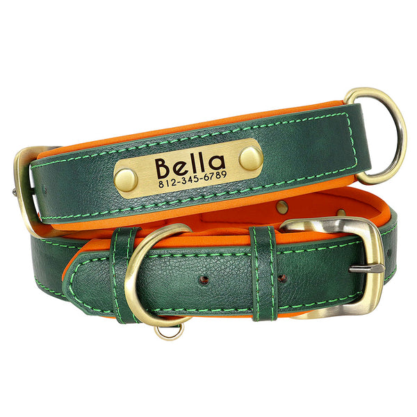 PERSONALIZZABILE - COLLARE PER CANI IN PELLE PU MORBIDO