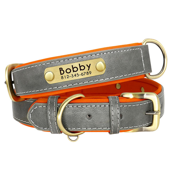 PERSONALIZZABILE - COLLARE PER CANI IN PELLE PU MORBIDO
