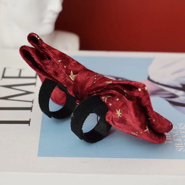 Personalizzabile - set collare per cani stelline dorate rosso