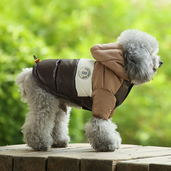 GIUBBOTTO IMBOTTITO IMPERMEABILE PER CANI BICOLOR