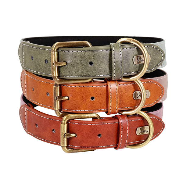 PERSONALIZZABILE - COLLARE PER CANI IN MATERIALE CATARIFRANGENTE E PELLE PU