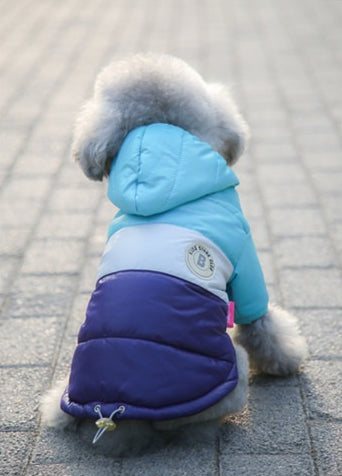 GIUBBOTTO IMBOTTITO IMPERMEABILE PER CANI BICOLOR