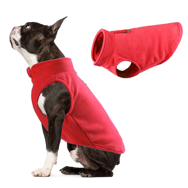 Smanicato per cani in pile color
