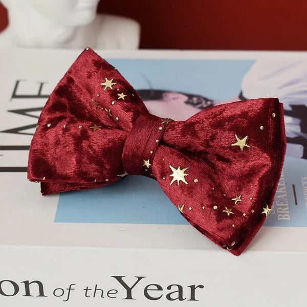 Personalizzabile - set collare per cani stelline dorate rosso