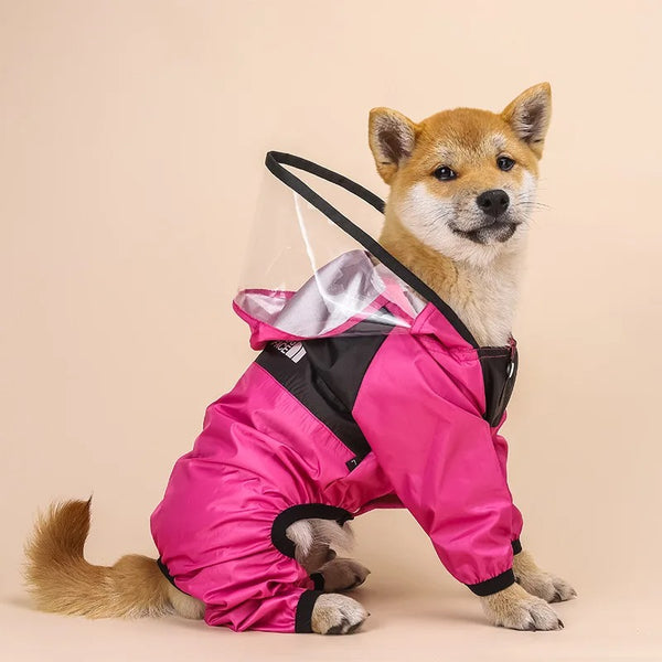 IMPERMEABILE PER CANI CON CAPPUCCIO Fluo