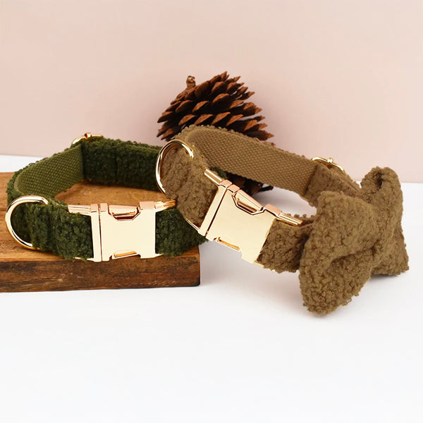 PERSONALIZZABILE - SET COLLARE PER CANI Boucle Cioccolato