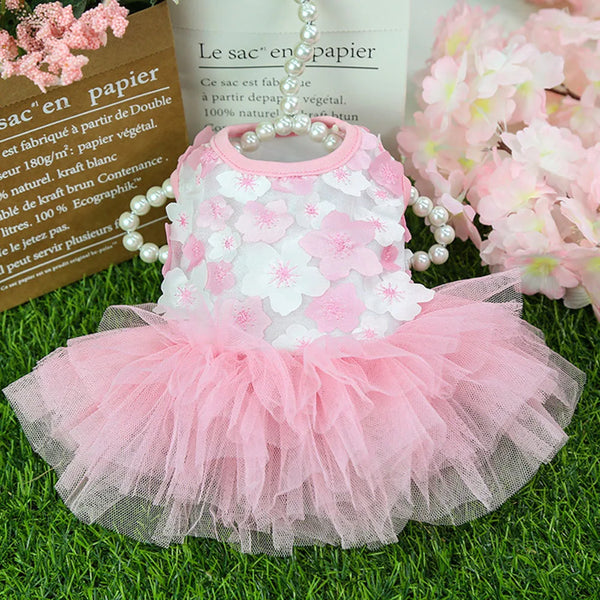Vestito per cani tutù con fiori