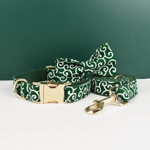 Personalizzabile - set pettorina per cani fantasy verde