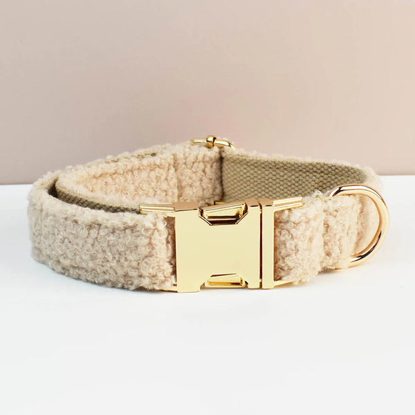 PERSONALIZZABILE - SET COLLARE PER CANI Boucle Beige