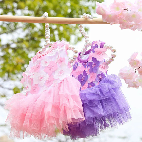 Vestito per cani tutù con fiori