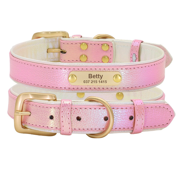 PERSONALIZZABILE - COLLARE PER CANI IN PELLE PU SIRENA CANGIANTE