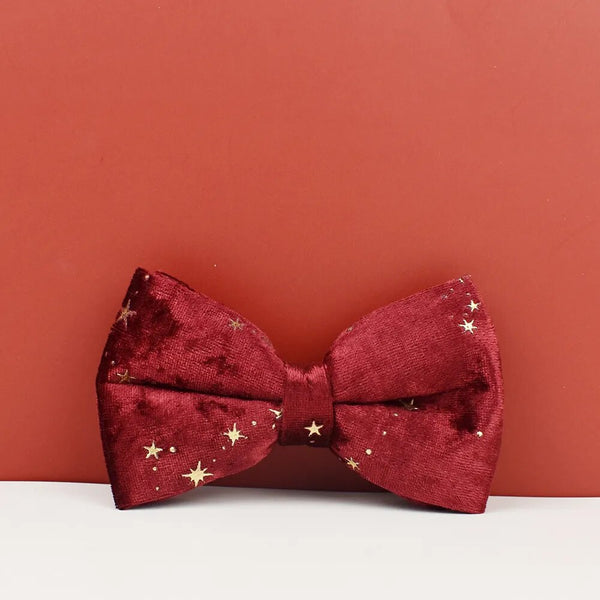 Personalizzabile - set pettorina per cani stelline dorate rosso