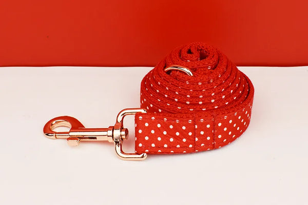Personalizzabile - set pettorina per cani pois rosso