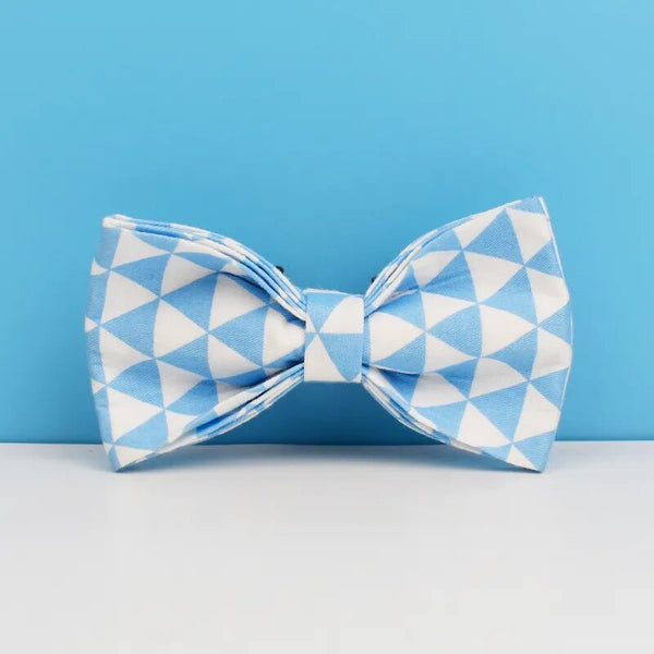 Personalizzabile - set pettorina per cani triangoli celeste