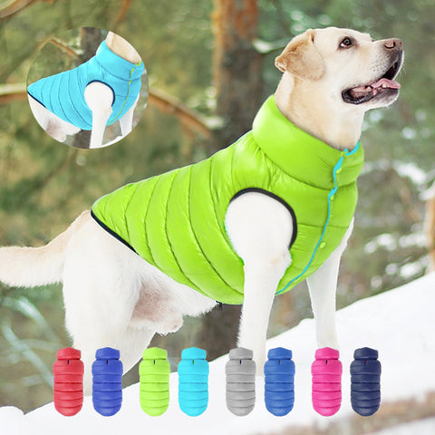 Smanicato per cani imbottito impermeabile double face colors