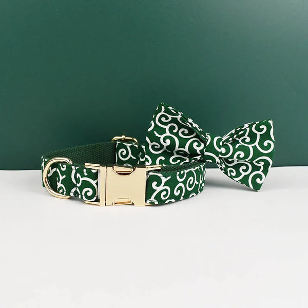 Personalizzabile - set pettorina per cani fantasy verde