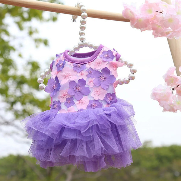 Vestito per cani tutù con fiori