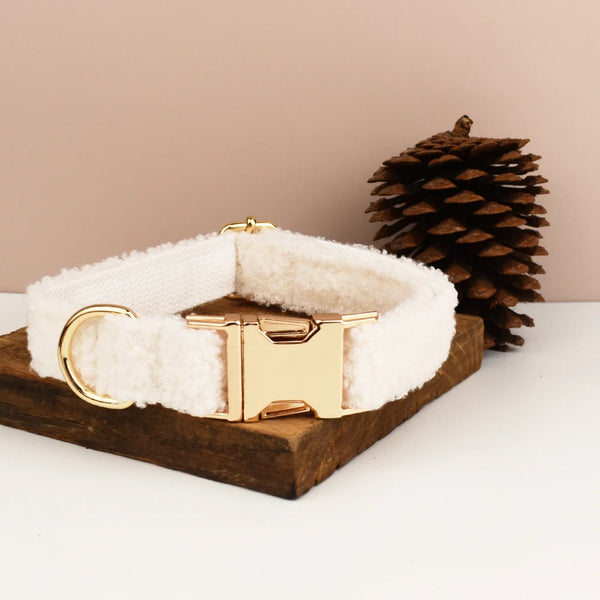 PERSONALIZZABILE - SET COLLARE PER CANI Boucle Bianco