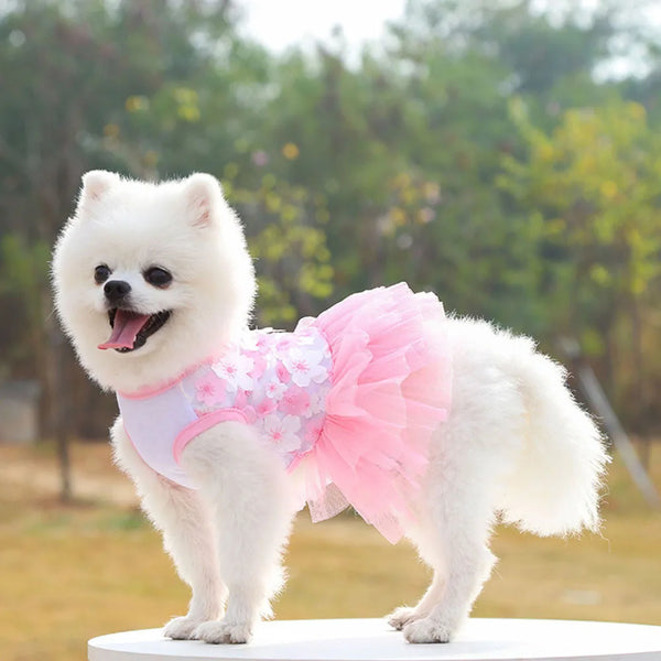 Vestito per cani tutù con fiori