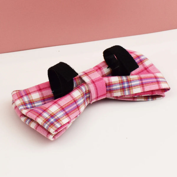 Personalizzabile - set pettorina per cani scozzese rosa