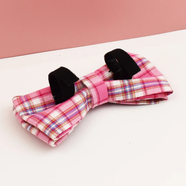 Personalizzabile - set pettorina per cani scozzese rosa