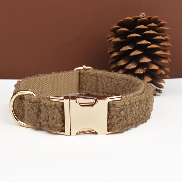 PERSONALIZZABILE - SET COLLARE PER CANI Boucle Cioccolato