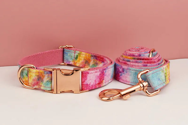 Personalizzabile - set pettorina per cani rainbow