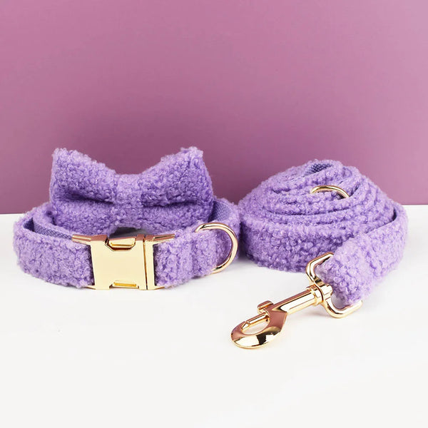 PERSONALIZZABILE - SET COLLARE PER CANI Boucle Viola