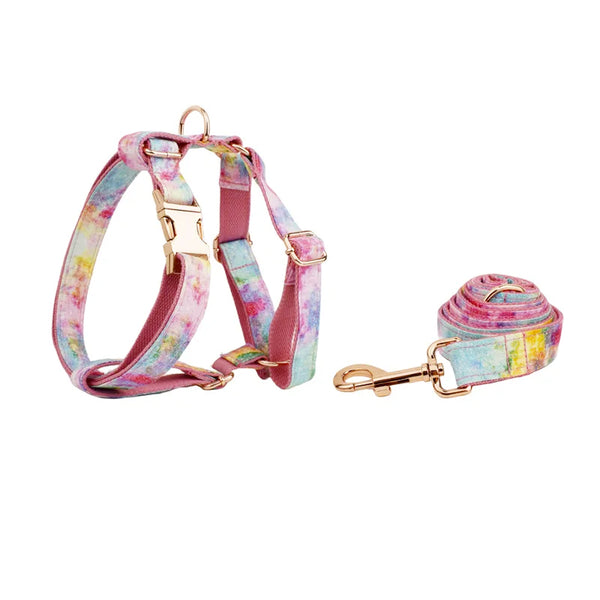 Personalizzabile - set pettorina per cani rainbow