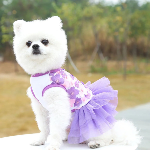Vestito per cani tutù con fiori