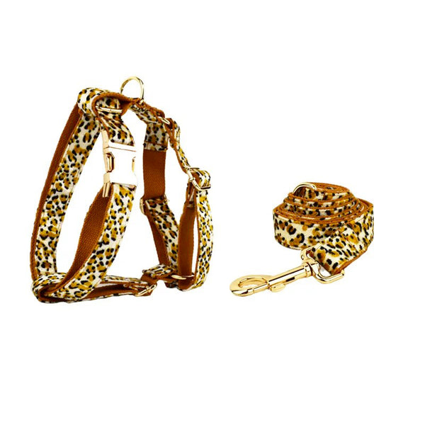 Personalizzabile - set pettorina per cani leopardato