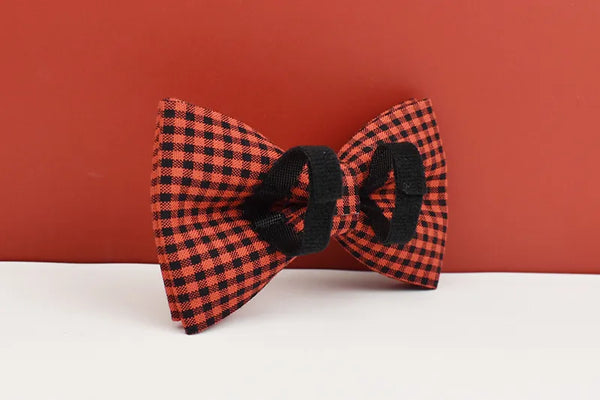 Personalizzabile - set pettorina per cani a quadretti rosso
