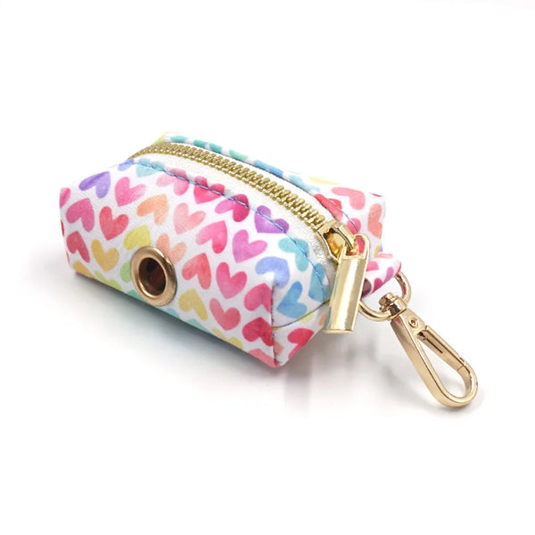 Set pettorina per cani morbida cuoricini arcobaleno