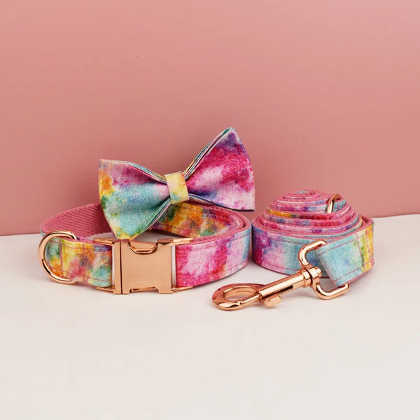 Personalizzabile - set pettorina per cani rainbow