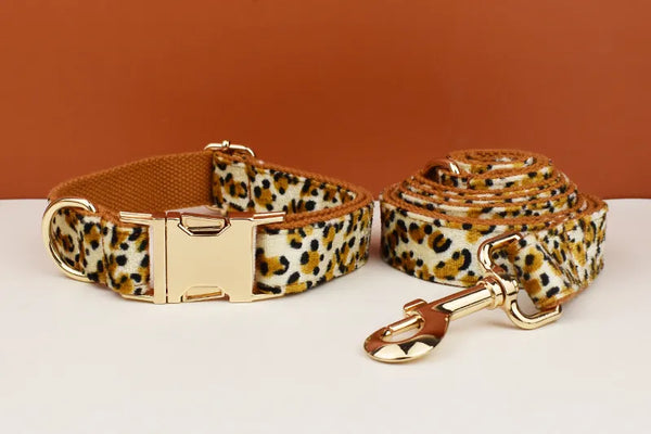 Personalizzabile - set pettorina per cani leopardato