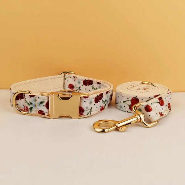 Personalizzabile - set pettorina per cani ciliegie