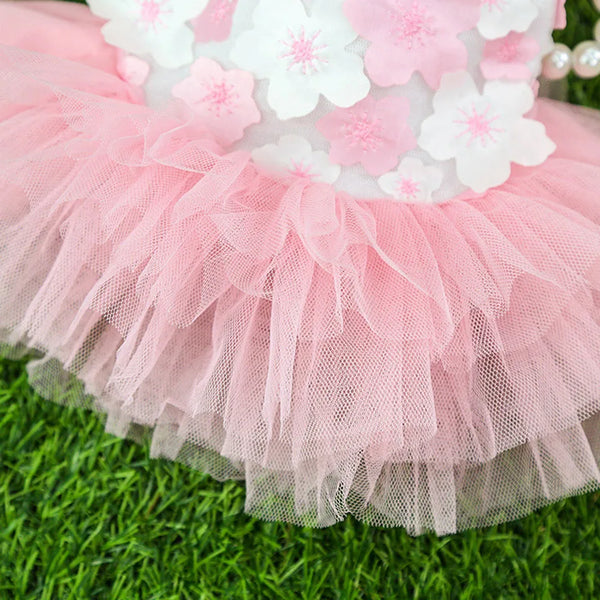 Vestito per cani tutù con fiori