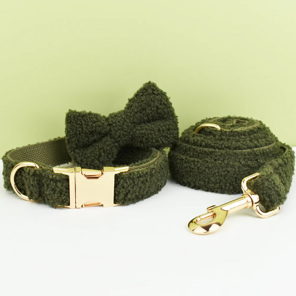 PERSONALIZZABILE - SET COLLARE PER CANI Boucle Verde