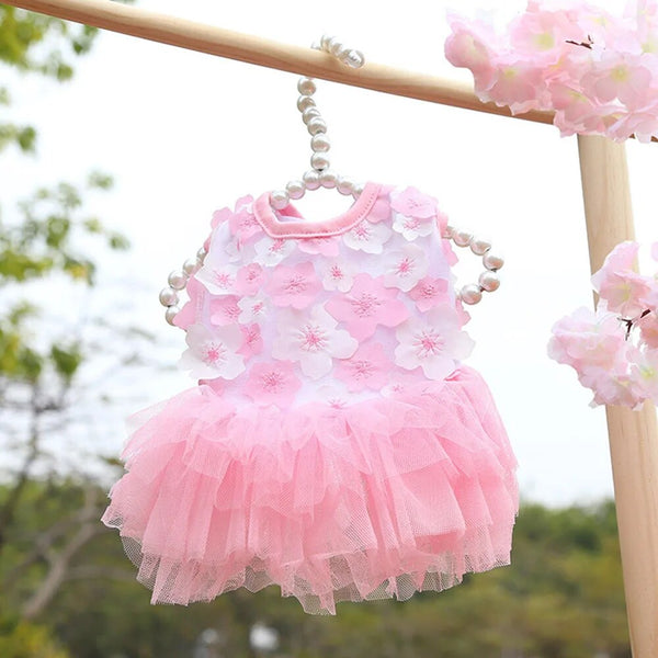 Vestito per cani tutù con fiori