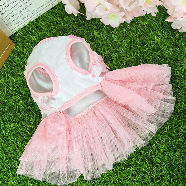 Vestito per cani tutù con fiori