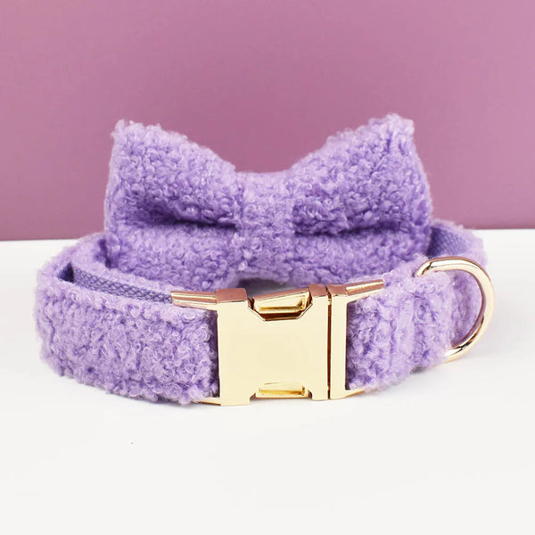 PERSONALIZZABILE - SET COLLARE PER CANI Boucle Viola