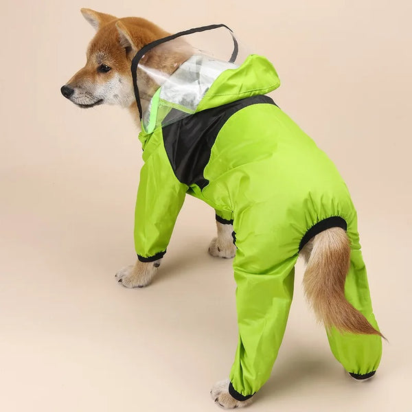 IMPERMEABILE PER CANI CON CAPPUCCIO Fluo
