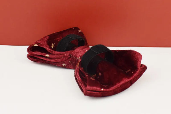 Personalizzabile - set pettorina per cani stelline dorate rosso