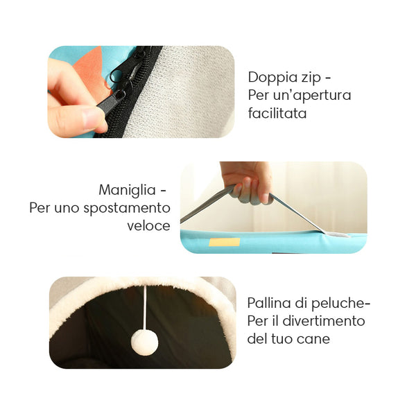 CUCCIA PER CANI MORBIDA SMONTABILE IGLOO