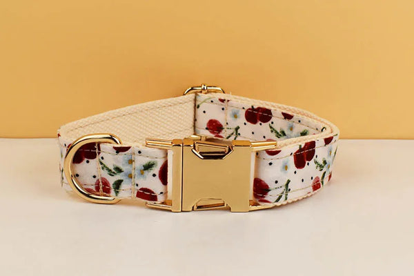 Personalizzabile - set pettorina per cani ciliegie