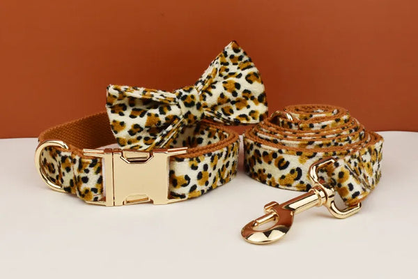 Personalizzabile - set pettorina per cani leopardato