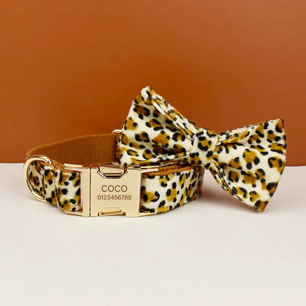 Personalizzabile - set pettorina per cani leopardato