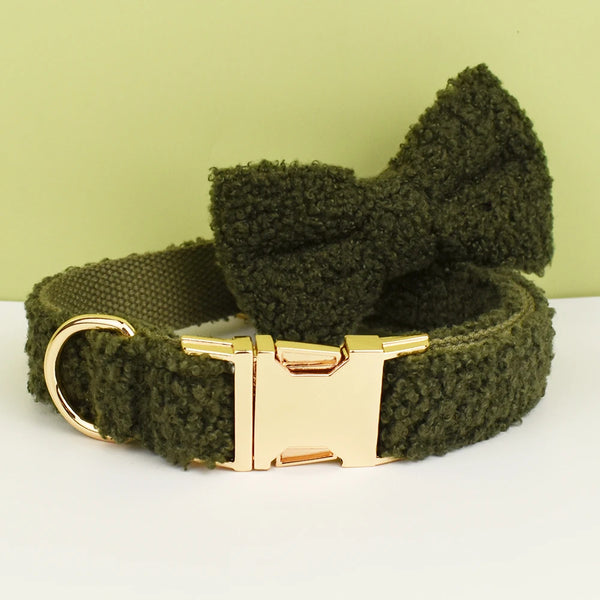 PERSONALIZZABILE - SET COLLARE PER CANI Boucle Verde