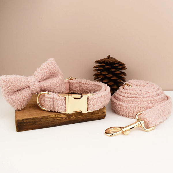 PERSONALIZZABILE - SET COLLARE PER CANI Boucle Rosa