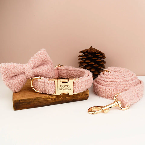 PERSONALIZZABILE - SET COLLARE PER CANI Boucle Rosa